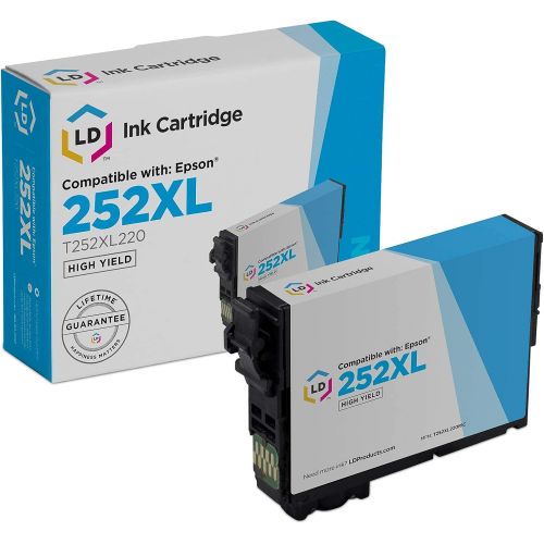  LD Products LD ⓒ Remanufactured Replacement for Epson T252XL220 T252 XL High Yield Cyan Ink Cartridge for use in Epson WorkForce WF 3620, 3640, 7110, 7610, and 7620 Printers