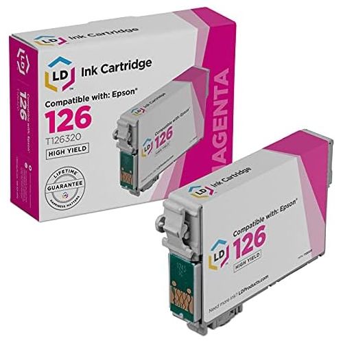  LD Products Brand Ink Cartridge Printer Replacement for Epson 126 T126320 High Yield (Magenta)