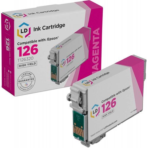  LD Products Brand Ink Cartridge Printer Replacement for Epson 126 T126320 High Yield (Magenta)
