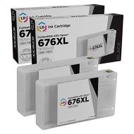 LD Products LD Remanufactured Ink Cartridge Replacements for Epson 676XL T676XL120 High Yield (Black, 2-Pack)