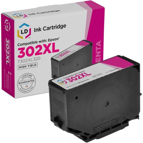  LD Products LD Remanufactured Ink Cartridge Replacement for Epson 302XL T302XL320 High Yield (Magenta)