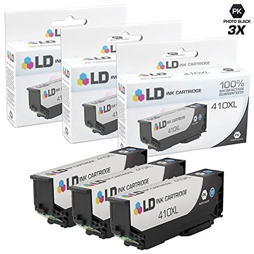  LD Products LD Remanufactured Ink Cartridge Replacement for Epson 410 410XL High Yield (Photo Black, 3-Pack)