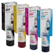 LD Products LD Compatible Ink-Bottle Replacements for Epson 774 & Epson 664 (1 Black, 1 Cyan, 1 Magenta, 1 Yellow, 4-Pack)