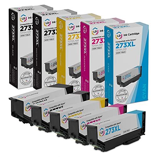  LD Products LD Remanufactured Ink Cartridge Replacement for Epson 273XL High Yield (Black, Cyan, Magenta, Yellow, Photo Black) 5-Pack
