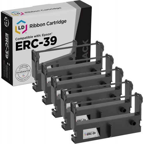  LD Products LD Compatible Printer Ribbon Cartridge Replacement for Epson ERC-39 (Black, 5-Pack)