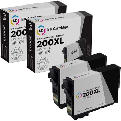  LD Products Remanufactured Ink Cartridge Replacement for Epson 200XL ( Black , 2-Pack )