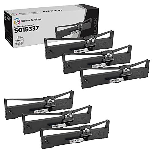  LD Products LD Compatible Ribbon Cartridge Replacement for Epson S015337 (Black, 6-Pack)