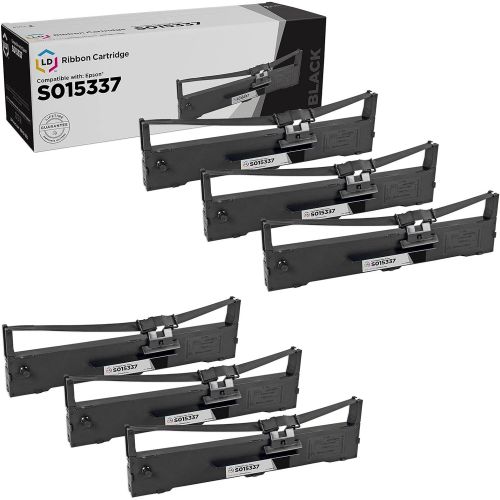  LD Products LD Compatible Ribbon Cartridge Replacement for Epson S015337 (Black, 6-Pack)