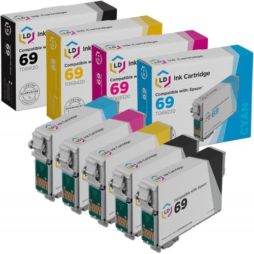  LD Products LD Reman Ink Cartridge for Epson T069 Set of 5: T069120 T069220 T069320 T069420