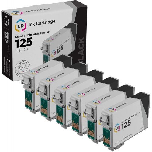  LD Products LD Remanufactured Ink Cartridge Replacement for Epson 125 T125120 (Black, 6-Pack)