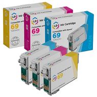 LD Products LD Remanufactured Ink Cartridge Replacement for Epson 69 (Cyan, Magenta, Yellow, 3-Pack)