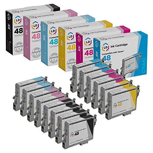  LD Products LD Remanufactured Ink Cartridge Replacements for Epson 48 (4 Black, 2 Cyan, 2 Magenta, 2 Yellow, 2 Light Cyan, 2 Light Magenta, 14-Pack)