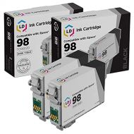 LD Products LD Remanufactured Ink Cartridge Replacements for Epson 98 T098120 High Yield (Black, 2-Pack)