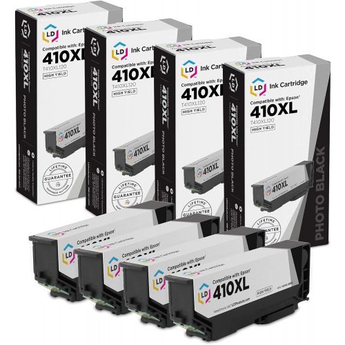  LD Products LD Remanufactured Ink Cartridge Replacement for Epson 410 410XL High Yield (Photo Black, 4-Pack)