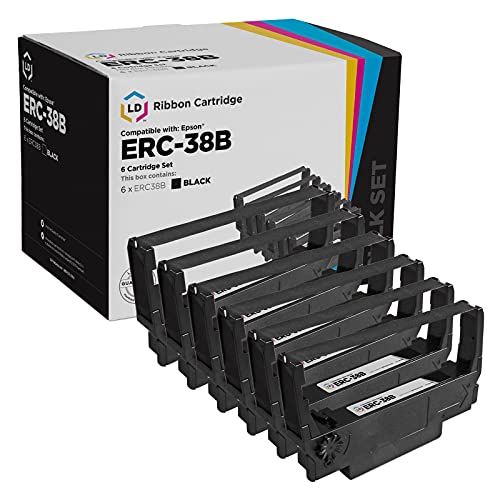  LD Products LD Compatible POS Ribbon Cartridge Replacement for Epson ERC-38B (Black, 6-Pack)