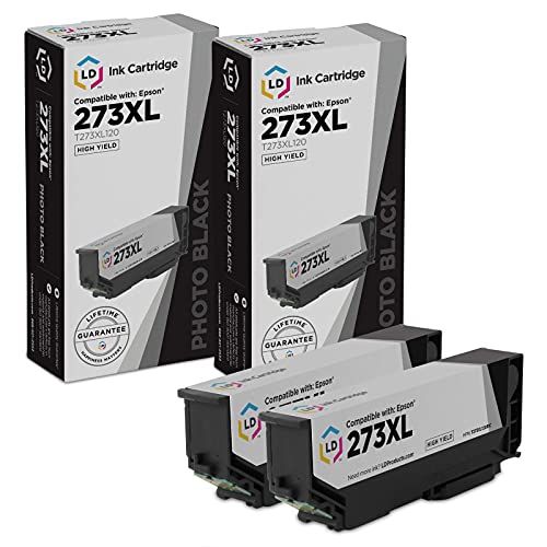  LD Products LD Remanufactured Ink Cartridge Replacement for Epson 273 273XL High Yield (Photo Black, 2-Pack)