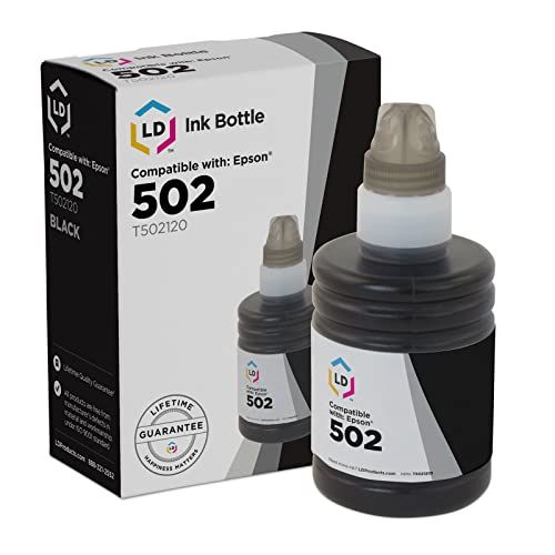  LD Products LD Compatible Ink Bottle Replacement for Epson 502 T502120-S (Black)