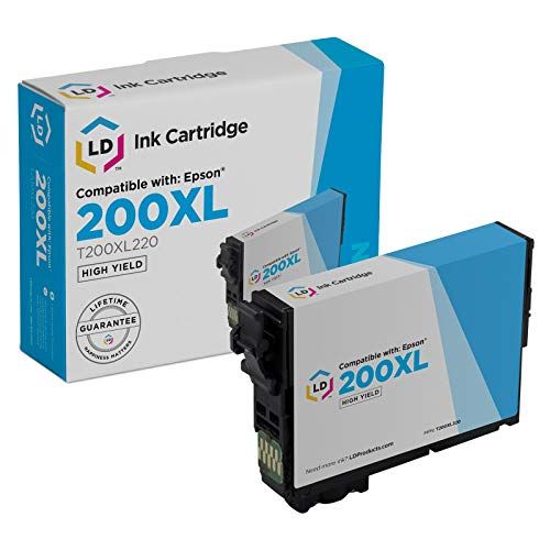  LD Products Remanufactured Ink Cartridge Replacement for Epson 200XL 200 XL T200XL220 High Yield (Cyan)