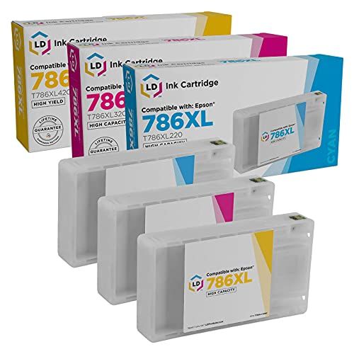  LD Products Remanufactured Ink Cartridge Replacements for Epson 786XL High Yield (Cyan, Magenta, Yellow, 3-Pack) for use in WorkForce & WorkForce PRO WF-4630, WF-4640, WF-5110, WF-