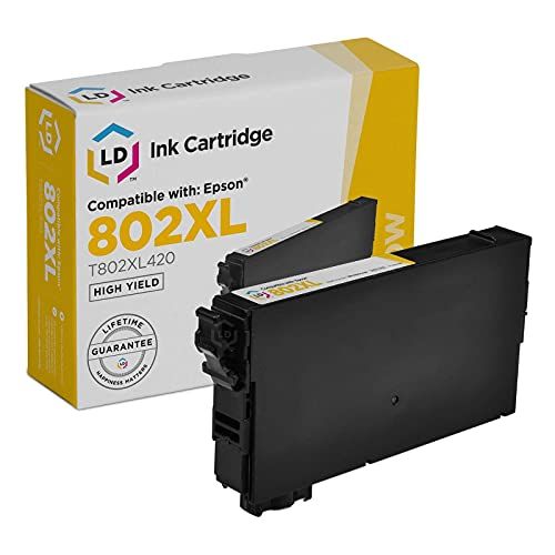  LD Products LD Remanufactured Ink Cartridge Replacement for Epson 802XL T802XL420 High Yield (Yellow)