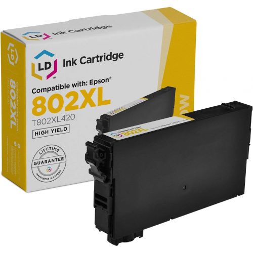  LD Products LD Remanufactured Ink Cartridge Replacement for Epson 802XL T802XL420 High Yield (Yellow)