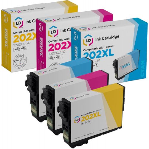  LD Products LD Remanufactured Ink Cartridge Replacements for Epson 202XL High Yield (Cyan, Magenta, Yellow, 3-Pack)