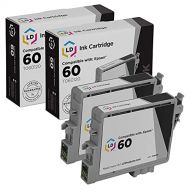 LD Products LD Remanufactured Ink Cartridge Replacements for Epson 60 T0601 (Black, 2-Pack)