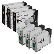 LD Products Remanufactured Ink Cartridge Replacement for Epson 125 ( Black , 3-Pack )