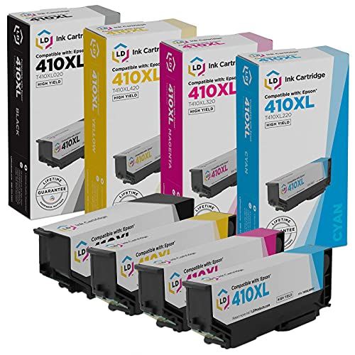  LD Products Remanufactured Ink Cartridge Replacement for Epson 410XL T410XL020 High Yield (Black) for use in Expression XP-7100, XP-530, XP-630, XP-635, XP-640, XP-830