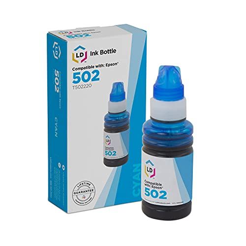  LD Products LD Compatible Ink-Bottle Replacement for Epson 502 T502220-S (Cyan)