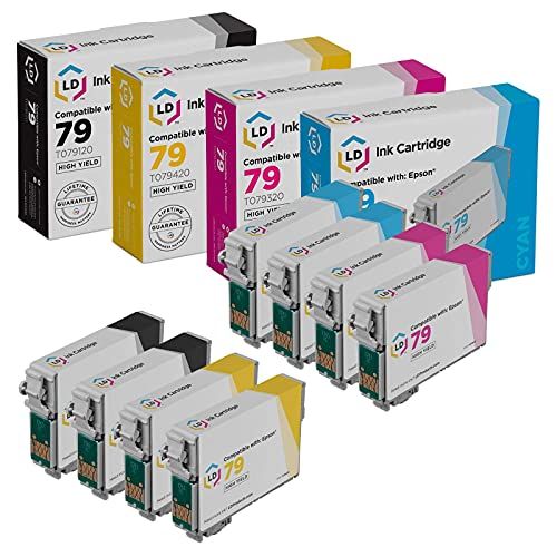  LD Products LD Remanufactured Ink Cartridge Replacement for Epson 79 High Yield (2 Black, 2 Cyan, 2 Magenta, 2 Yellow, 8-Pack)