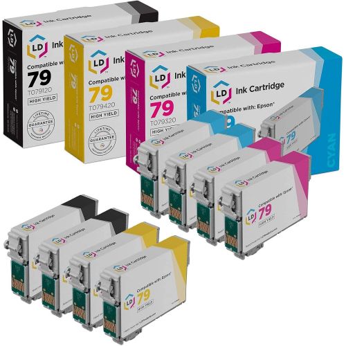  LD Products LD Remanufactured Ink Cartridge Replacement for Epson 79 High Yield (2 Black, 2 Cyan, 2 Magenta, 2 Yellow, 8-Pack)