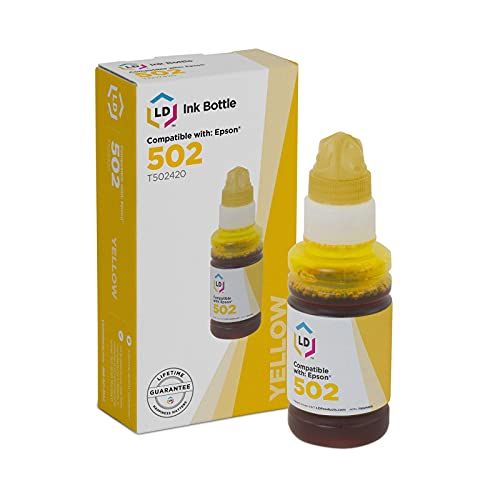  LD Products LD Compatible Ink Bottle Replacement for Epson 502 T502420-S (Yellow)