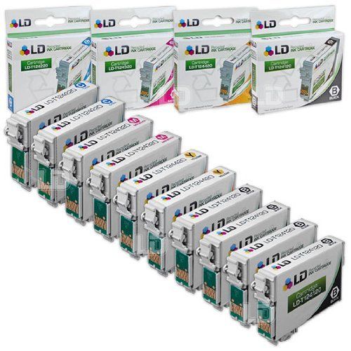  LD Products Remanufactured Ink Cartridge Replacements for Epson 124 Moderate Yield (4 Black, 2 Cyan, 2 Magenta, 2 Yellow, 10-Pack) for NX125, NX127, NX130, NX420, NX430 & Workforce