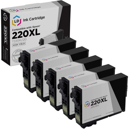  LD Products LD Remanufactured Ink Cartridge Replacement for Epson 220XL T220XL120 High Yield (Black, 5-Pack)