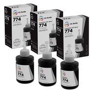 LD Products LD Compatible Ink Bottle Replacement for Epson 774 T774120 High Capacity (Black, 3-Pack)
