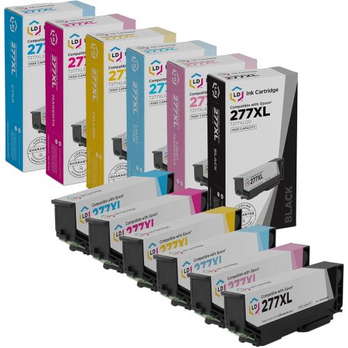  LD Products LDⓒ Remanufactured Epson T277XL / T277 / 277 Set of 6 HY Ink Cartridges (1 Black, 1 Cyan, 1 Magenta, 1 Yellow, 1 Lt. Cyan, 1 Lt. Magenta) for Expression XP-850, XP-860, XP-950 & XP