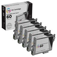 LD Products LD Remanufactured Ink Cartridge Replacements for Epson 60 T060120 (Black, 5-Pack)