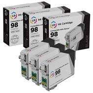 LD Products LD Remanufactured Ink Cartridge Replacements for Epson 98 T098120 High Yield (Black, 3-Pack)