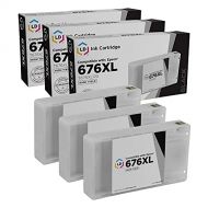 LD Products LD Remanufactured Ink Cartridge Replacements for Epson 676XL T676XL120 High Yield (Black, 3-Pack)