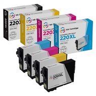 LD Products LD Remanufactured Ink Cartridge Replacements for Epson 220XL High Yield (Black, Cyan, Magenta, Yellow, 4-Pack)