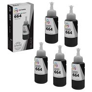 LD Products LD Compatible Ink Bottle Replacement for Epson 664 T664120 High Yield (Black, 5-Pack)