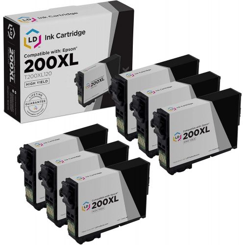  LD Products LD Remanufactured Ink Cartridge Replacements for Epson 200 200XL High Yield (Black, 6-Pack)