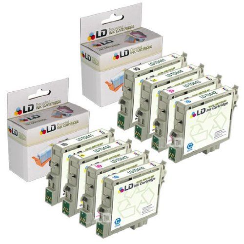  LD Products Remanufactured Ink Cartridge Replacement for Epson T044 ( Black,Cyan,Magenta,Yellow , 8-pack)
