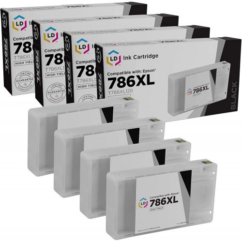  LD Products LD Remanufactured Ink Cartridge Replacement for Epson 786XL T786XL120 High Yield (Black, 4-Pack)