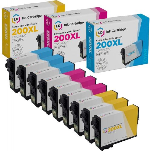  LD Products Compatible Ink Cartridge Replacements for Epson 200XL 200 XL High Yield (3 Cyan, 3 Magenta, 3 Yellow, 9-Pack)