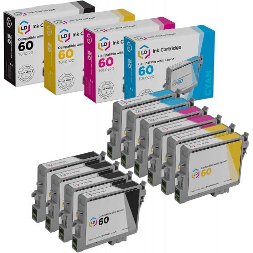  LD Products LD Remanufactured Ink Cartridge Replacement for Epson 60 T060 (4 Black, 2 Cyan, 2 Magenta, 2 Yellow, 10-Pack)