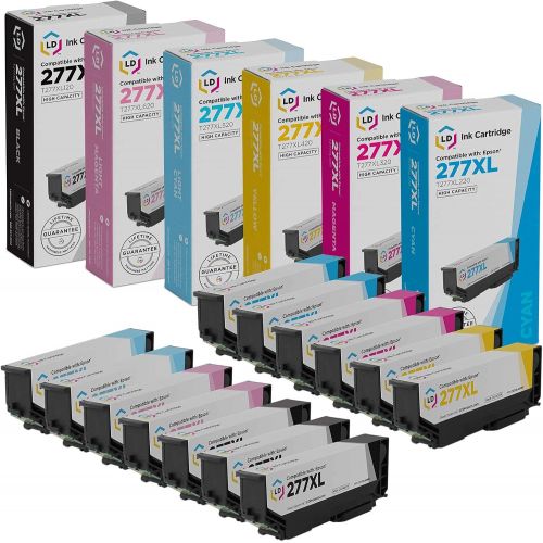  LD Products LDⓒ Remanufactured Epson T277XL / T277 / 277 Set of 13 HY Ink Cartridges (3 Black, 2 Cyan, 2 Magenta, 2 Yellow, 2 Lt. Cyan, 2 Lt. Magenta) for Expression XP-850, XP-860, XP-950 & X