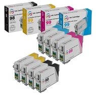 LD Products LD Remanufactured Ink Cartridge Replacements for Epson 98 & Epson 99 (2 Black, 2 Cyan, 2 Magenta, 2 Yellow, 8-Pack)