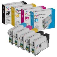 LD Products LD Remanufactured Ink Cartridge Replacements for Epson 98 & Epson 99 (2 Black, 1 Cyan, 1 Magenta, 1 Yellow, 5-Pack)